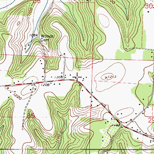 Topographic Map of Phalanx Hall School (historical), OH