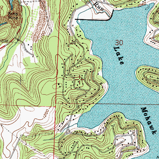Topographic Map of Lake Mohawk, OH