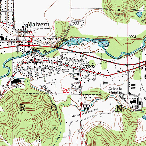 Topographic Map of Saint Xavier Cemetery, OH