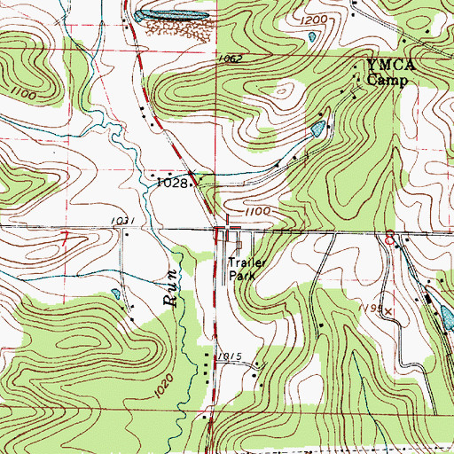 Topographic Map of Telpahak School (historical), OH