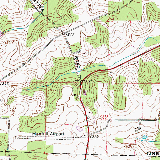 Topographic Map of Dewey Hall School (historical), OH