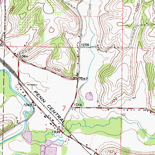 Topographic Map of Muddy Fork School (historical), OH