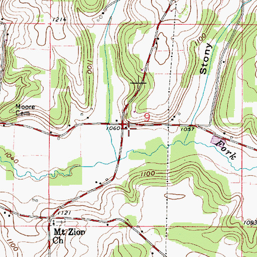Topographic Map of Enterprise School (historical), OH