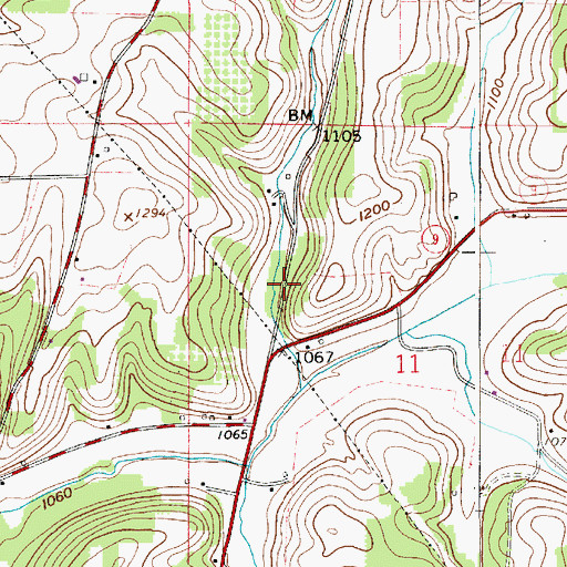 Topographic Map of Eureka School (historical), OH