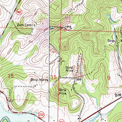 Topographic Map of Newburg School (historical), OH
