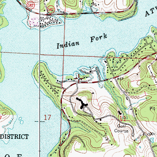 Topographic Map of Atwood Cove, OH