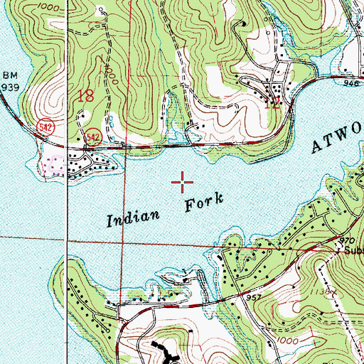 Topographic Map of Atwood (historical), OH