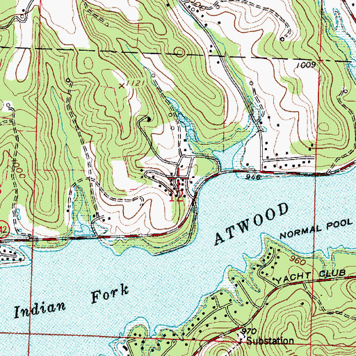 Topographic Map of Lakeview, OH