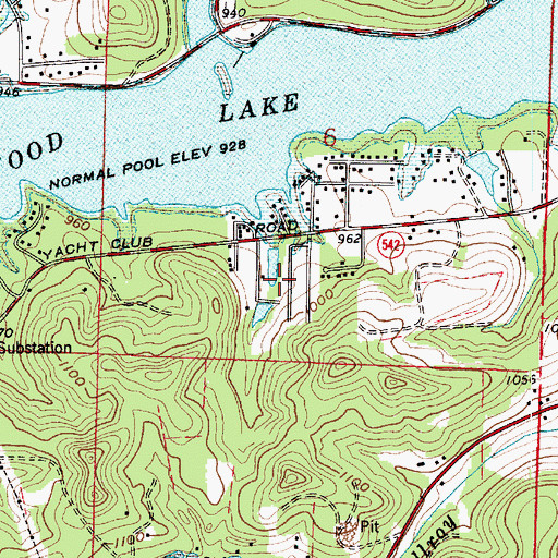 Topographic Map of Paradise Point, OH