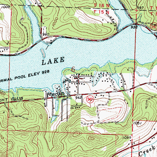 Topographic Map of Atwood Valley, OH