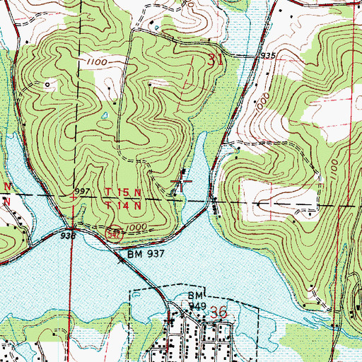 Topographic Map of Valleyview, OH