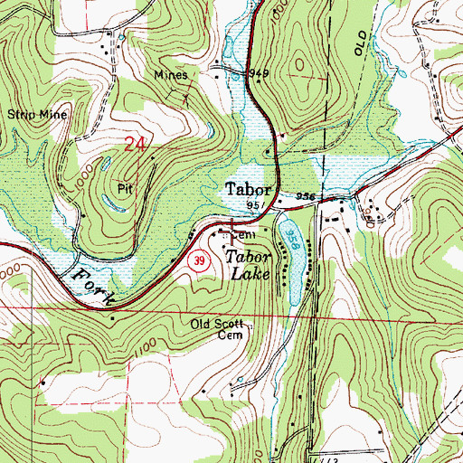 Topographic Map of McGuire Cemetery, OH