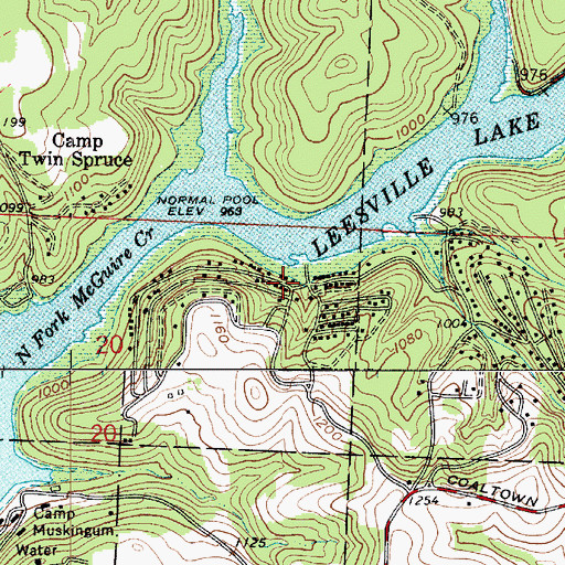 Topographic Map of Rockwood Park, OH
