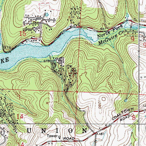 Topographic Map of Grampian Hills, OH