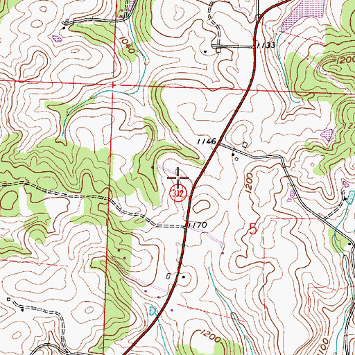 Topographic Map of Heritage Hills, OH
