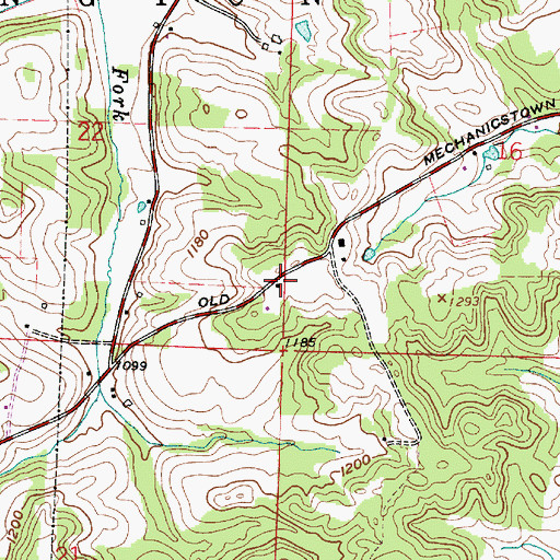 Topographic Map of Roudebush School (historical), OH
