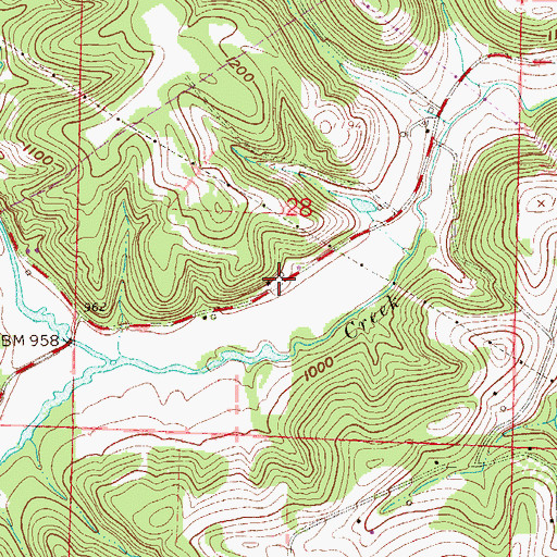 Topographic Map of Wells - Jackman Cemetery, OH