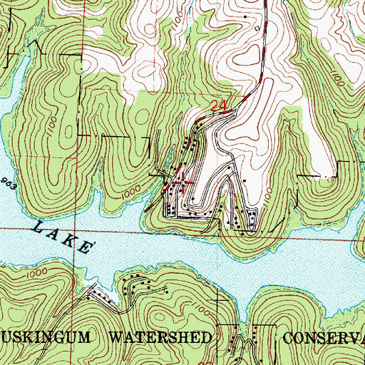 Topographic Map of Lakeshore Park, OH