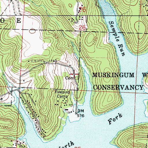 Topographic Map of Bethel Cemetery, OH