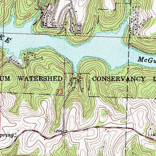 Topographic Map of Rock Canyon Park, OH