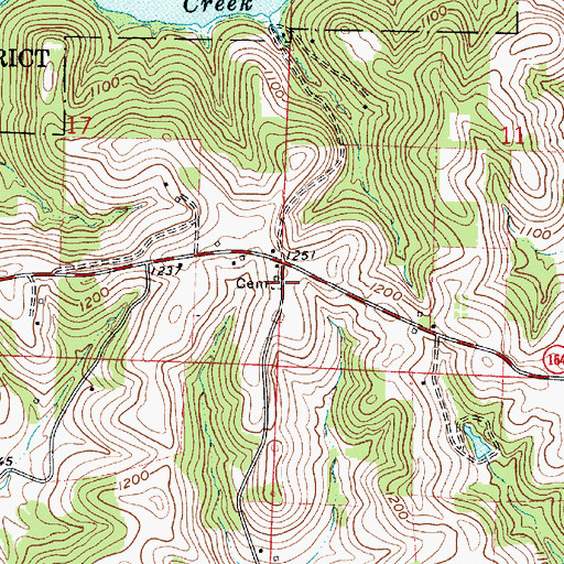 Topographic Map of Mount Olive Cemetery, OH