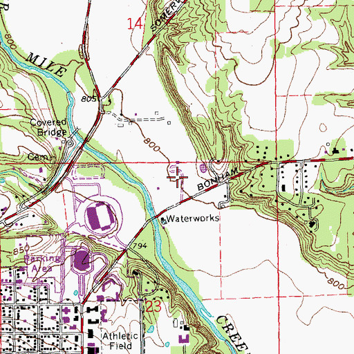 Topographic Map of Leonard Howell Park, OH
