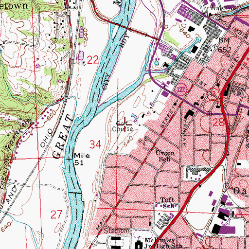 Topographic Map of Forest Hills Country Club, OH