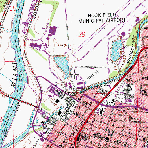 Topographic Map of Ratham Park, OH
