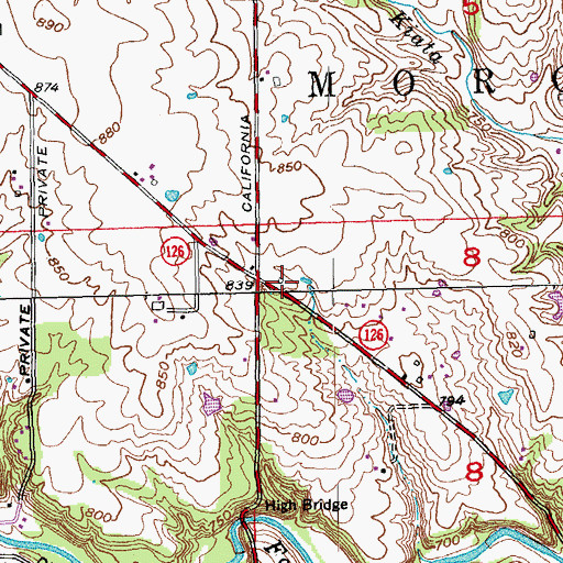 Topographic Map of Davis School (historical), OH