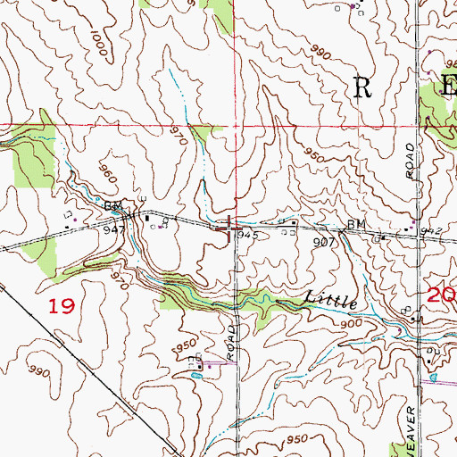 Topographic Map of School Number 4 (historical), OH