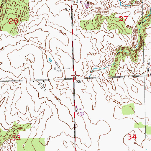 Topographic Map of School Number 8 (historical), OH