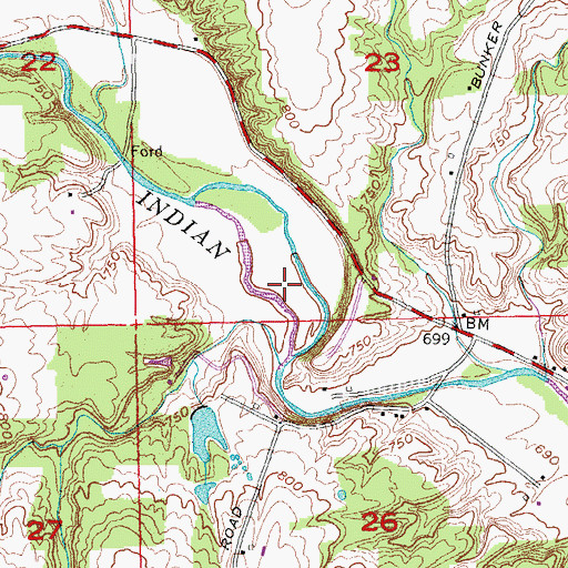 Topographic Map of Pater Lake Wildlife Area, OH