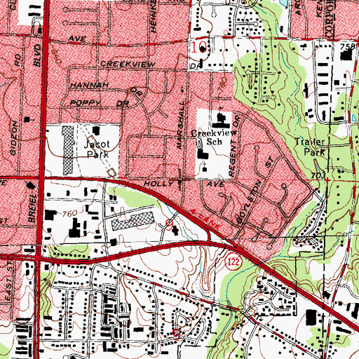 Topographic Map of Christ United Methodist Church, OH