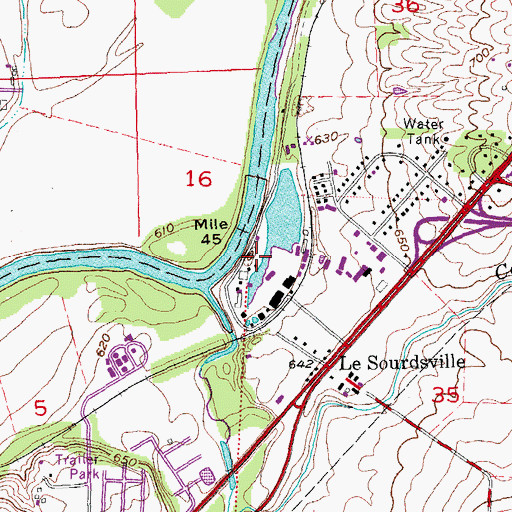Topographic Map of Americana Amusement Park (historical), OH