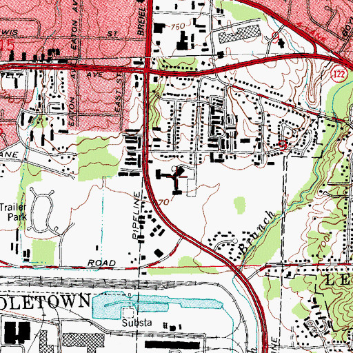 Topographic Map of George M Verity Middle School, OH