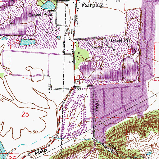 Topographic Map of Dravo Park, OH