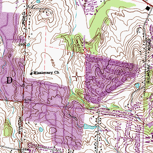 Topographic Map of Lakewood Park, OH