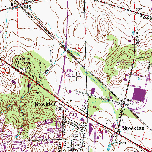 Topographic Map of Stockton Industrial Park, OH