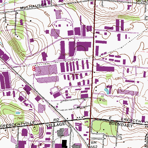 Topographic Map of Neyer Industrial Park, OH