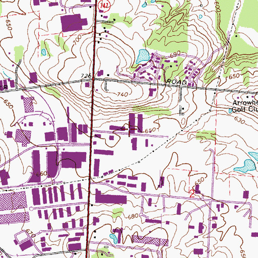 Topographic Map of Princeton Industrial Park, OH