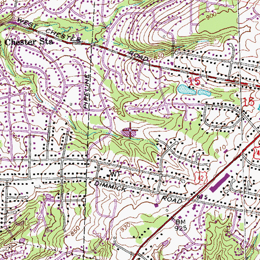 Topographic Map of Adena Elementary School, OH