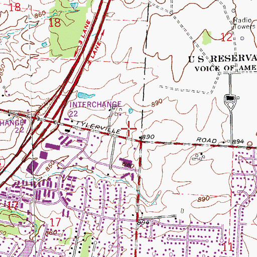 Topographic Map of McGinnis Park (historical), OH