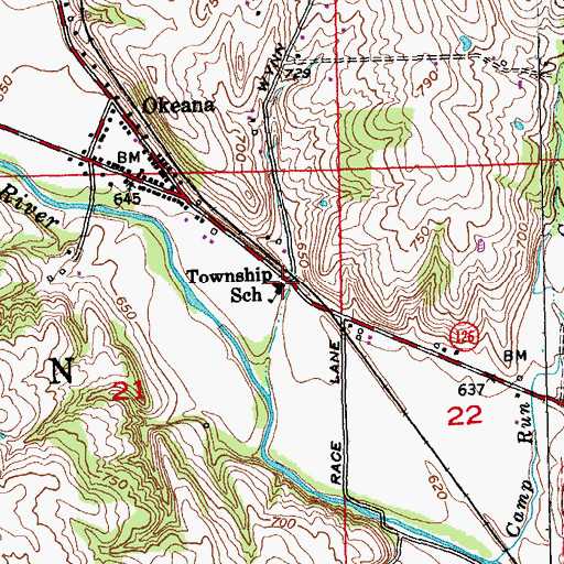 Topographic Map of Morgan Elementary School, OH