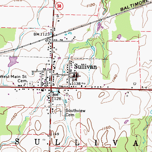 Topographic Map of Black River Intermediate School, OH