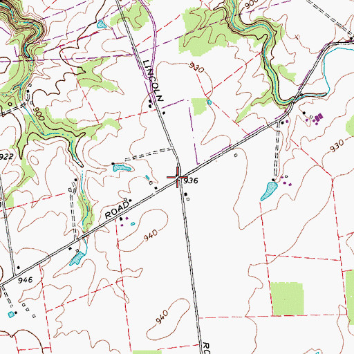 Topographic Map of Flat Fork School (historical), OH