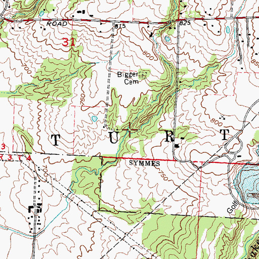 Topographic Map of Hoovers Run, OH