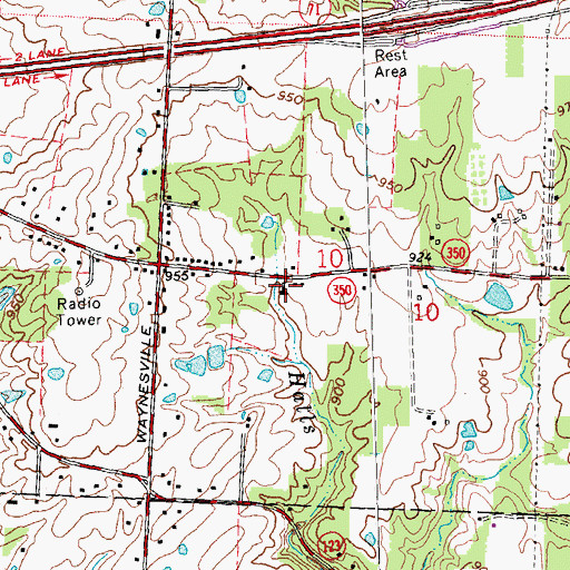 Topographic Map of Independent School (historical), OH