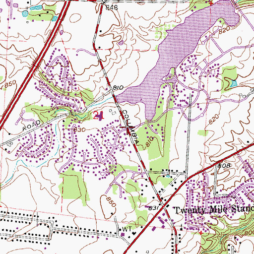 Topographic Map of Landen, OH