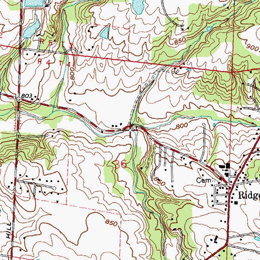 Topographic Map of Lower Mad Run, OH