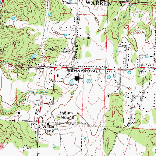 Topographic Map of Pennyroyal Elementary School, OH